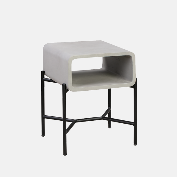 MONOBOX SIDE TABLE - LIGHT GREY/BLACK