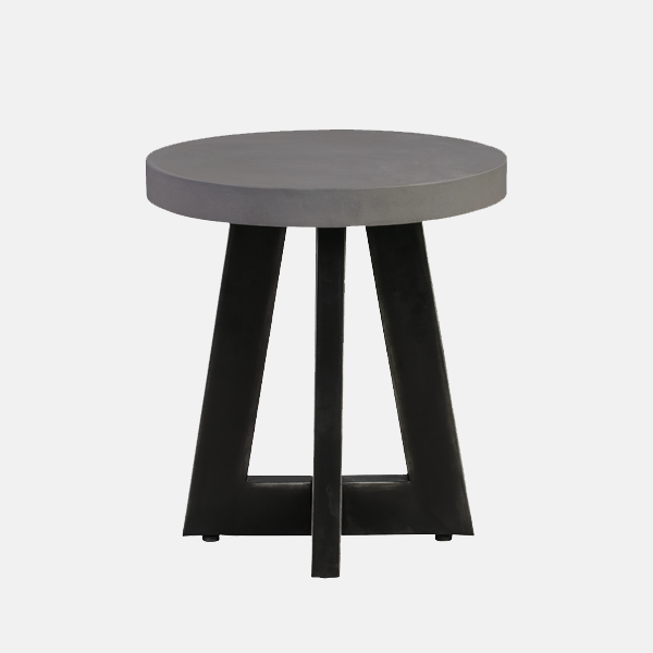 TORRE ROUND SIDE TABLE - DARK GREY/BLACK