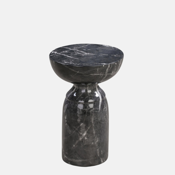 Rulan Black Marble Side Table