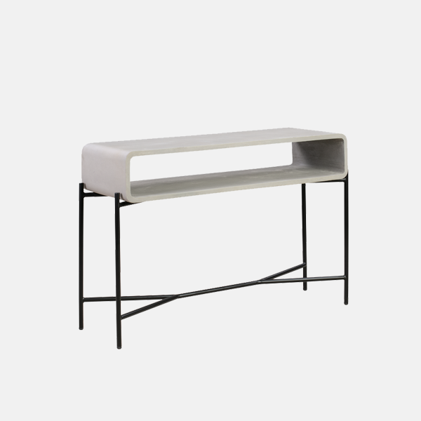 MONOBOX CONSOLE TABLE - LIGHT GREY/BLACK