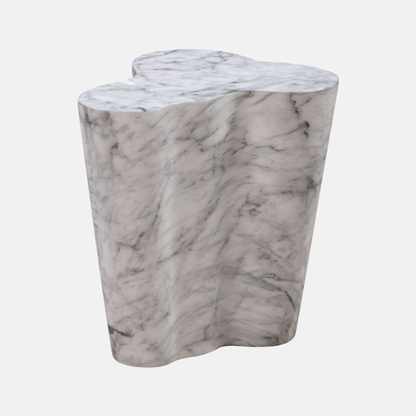 OTTO SHORT SIDE TABLE - WHITE MARBLE