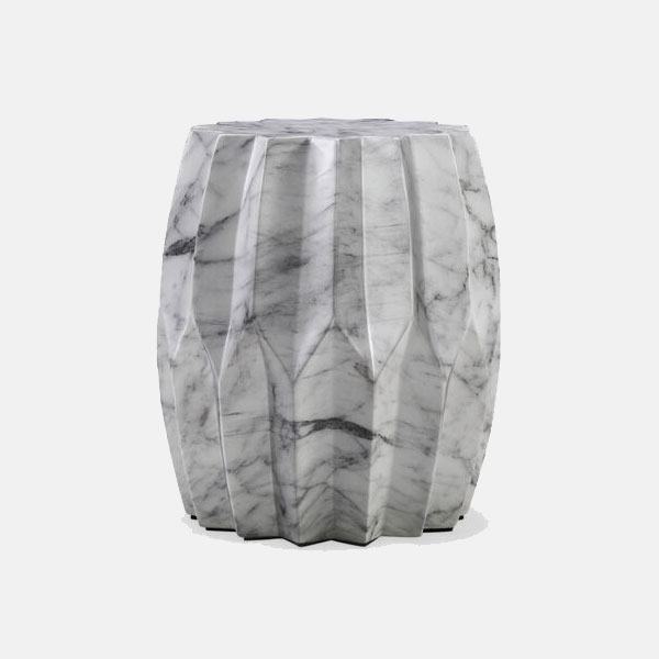 CARA SIDE TABLE - WHITE MARBLE