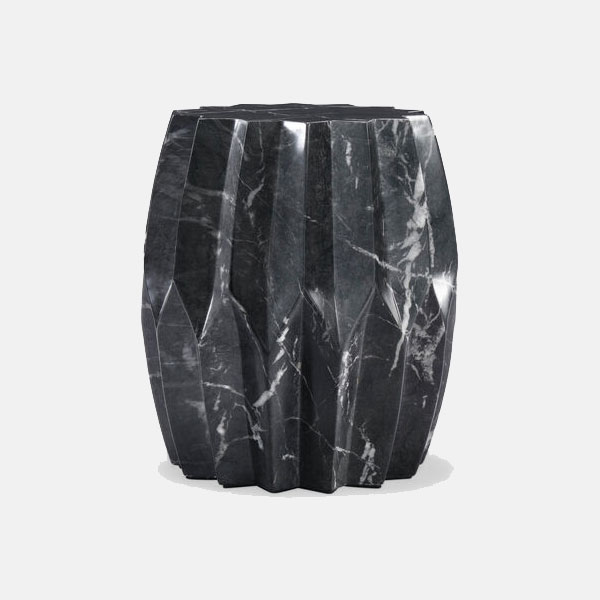 CARA SIDE TABLE - BLACK MARBLE