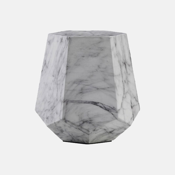 MESA SIDE TABLE - WHITE MARBLE
